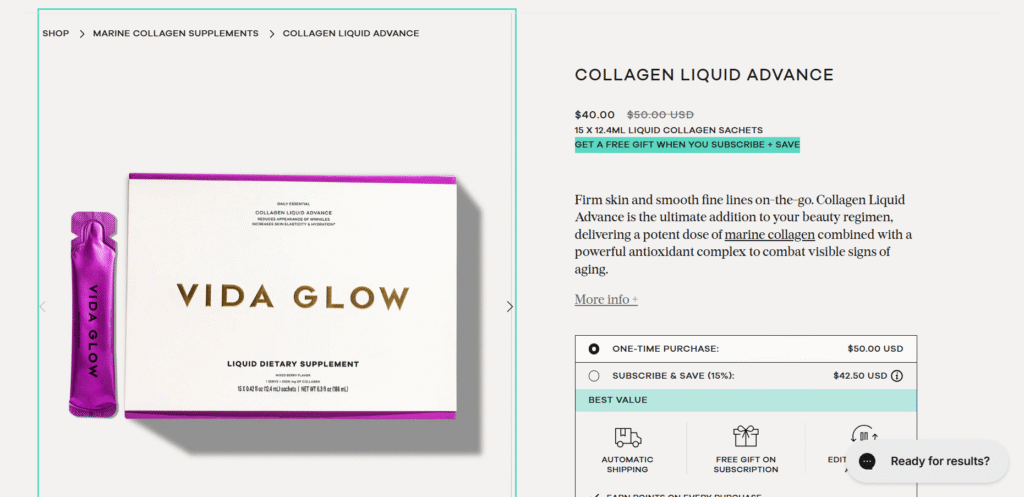 Vida Glow Natural Marine Collagen