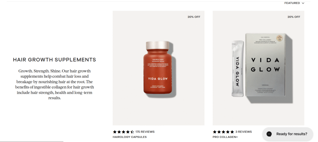 Vida Glow Supercharged Hair Supplement