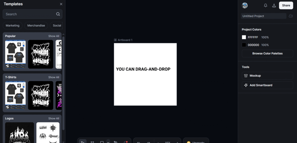 drag-and-drop for kittl